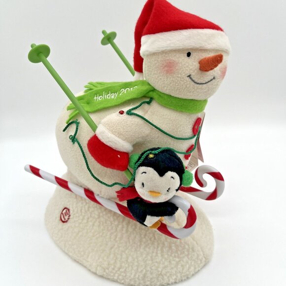 Christmas Hallmark Jingle Pals Swooshin 2012 Musical Skiing Snowman W/tag Work - Picture 1 of 15